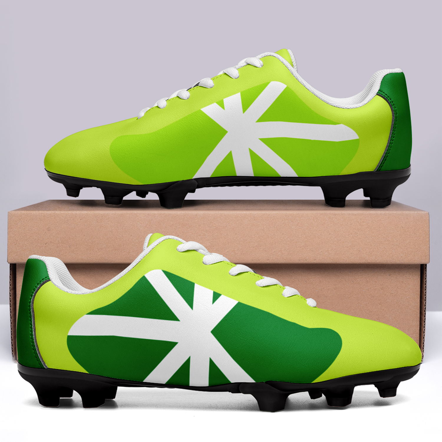 Custom Iran Team Firm Ground Soccer Cleats Print On Demand Football Shoes