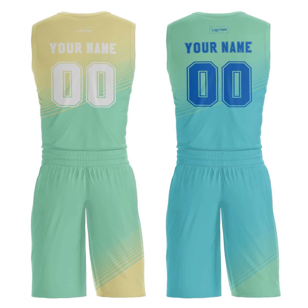 Custom Sublimated Breathable Collage Basketball Shirts Full Printed Men's Reversible Blank Basketball Jersey Uniform Clothes