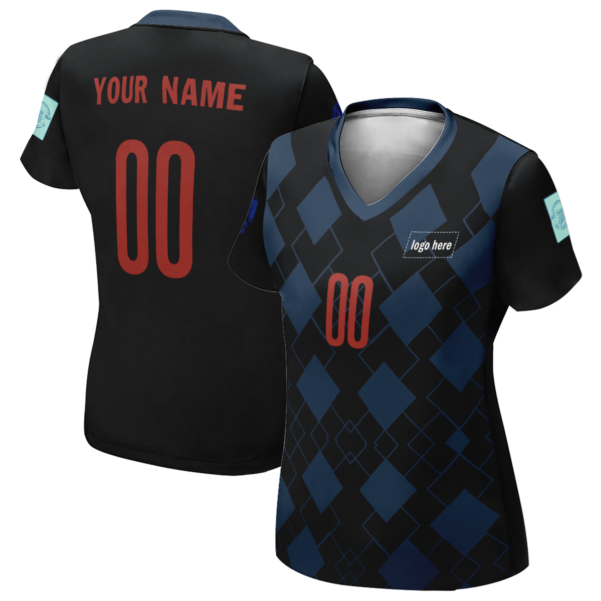 Women's Printed Croatia World Cup Custom Soccer Jersey With Name