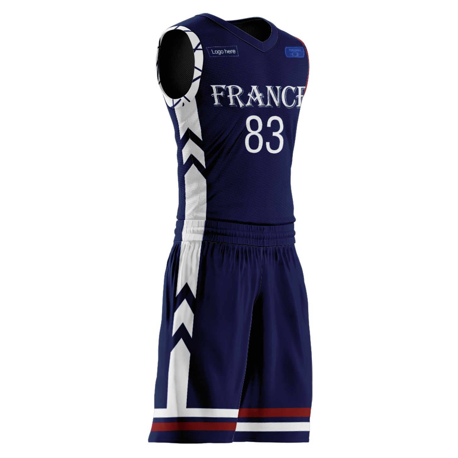 Custom France Team Basketball Suits