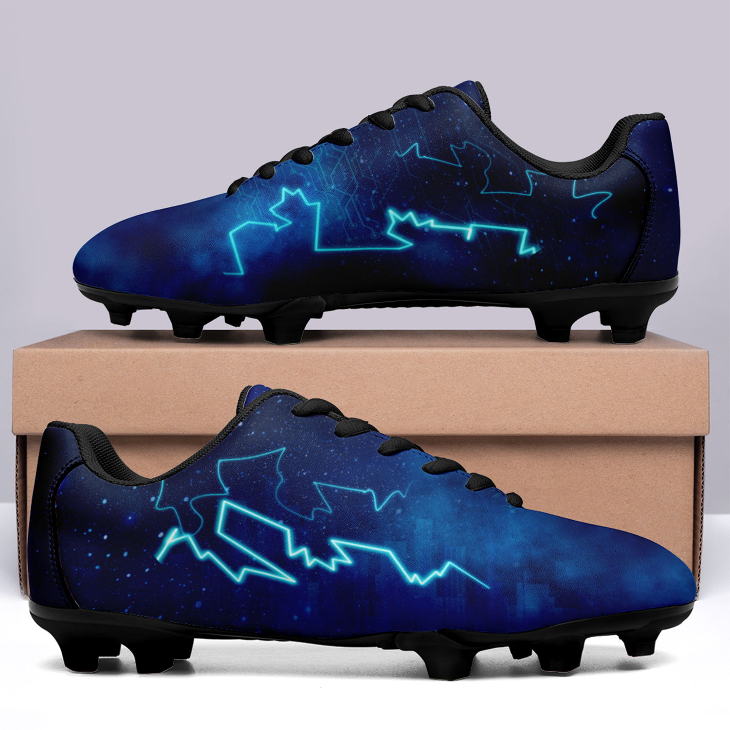 Custom Russia Team Firm Ground Soccer Cleats Print On Demand Football Shoes