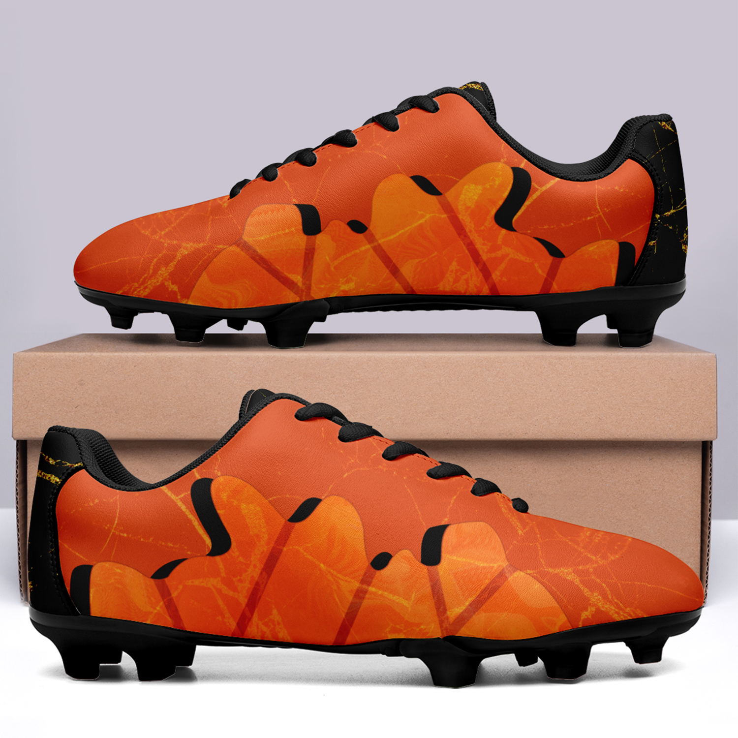 Custom Egypt Team Firm Ground Soccer Cleats Print On Demand Football Shoes