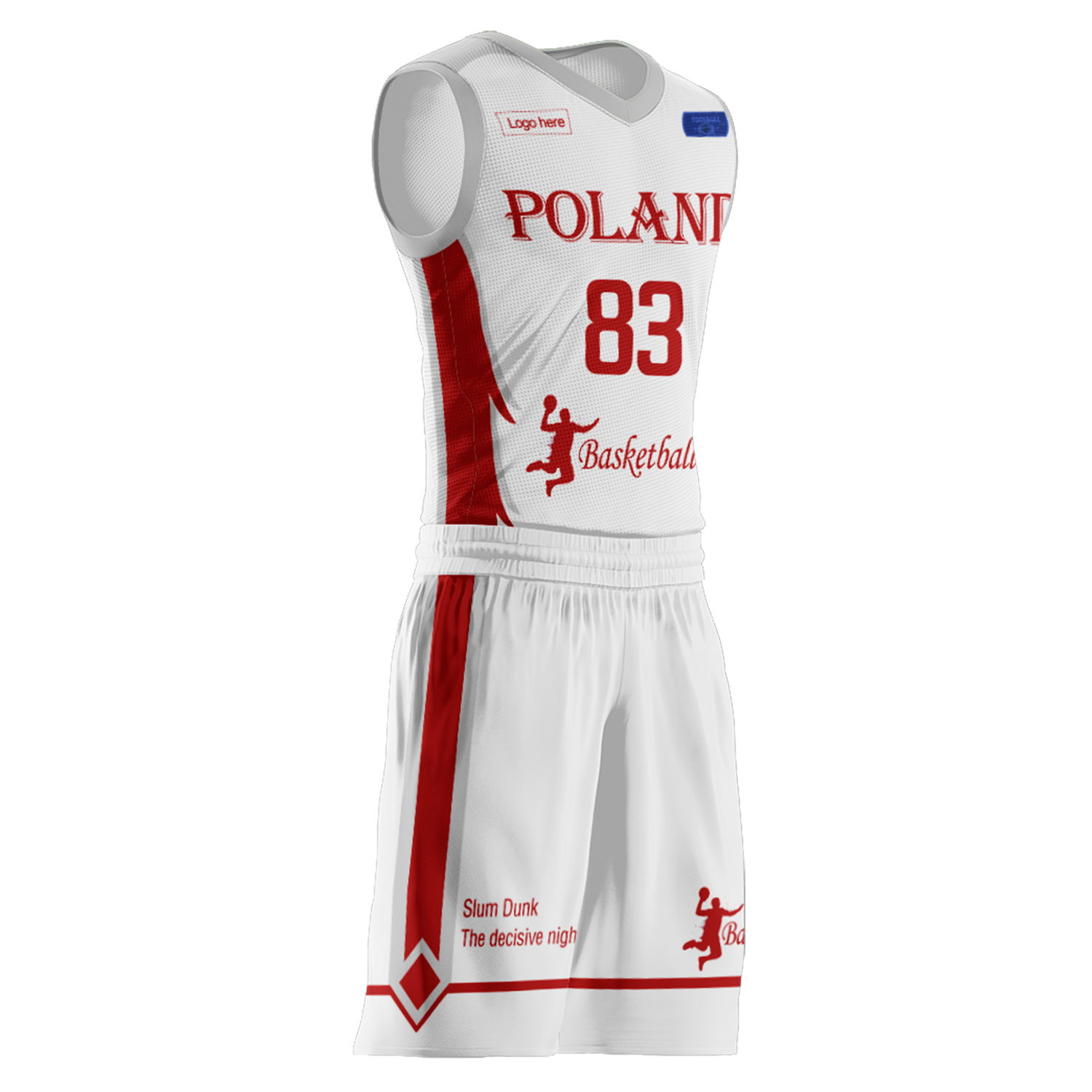 Custom Poland Team Basketball Suits