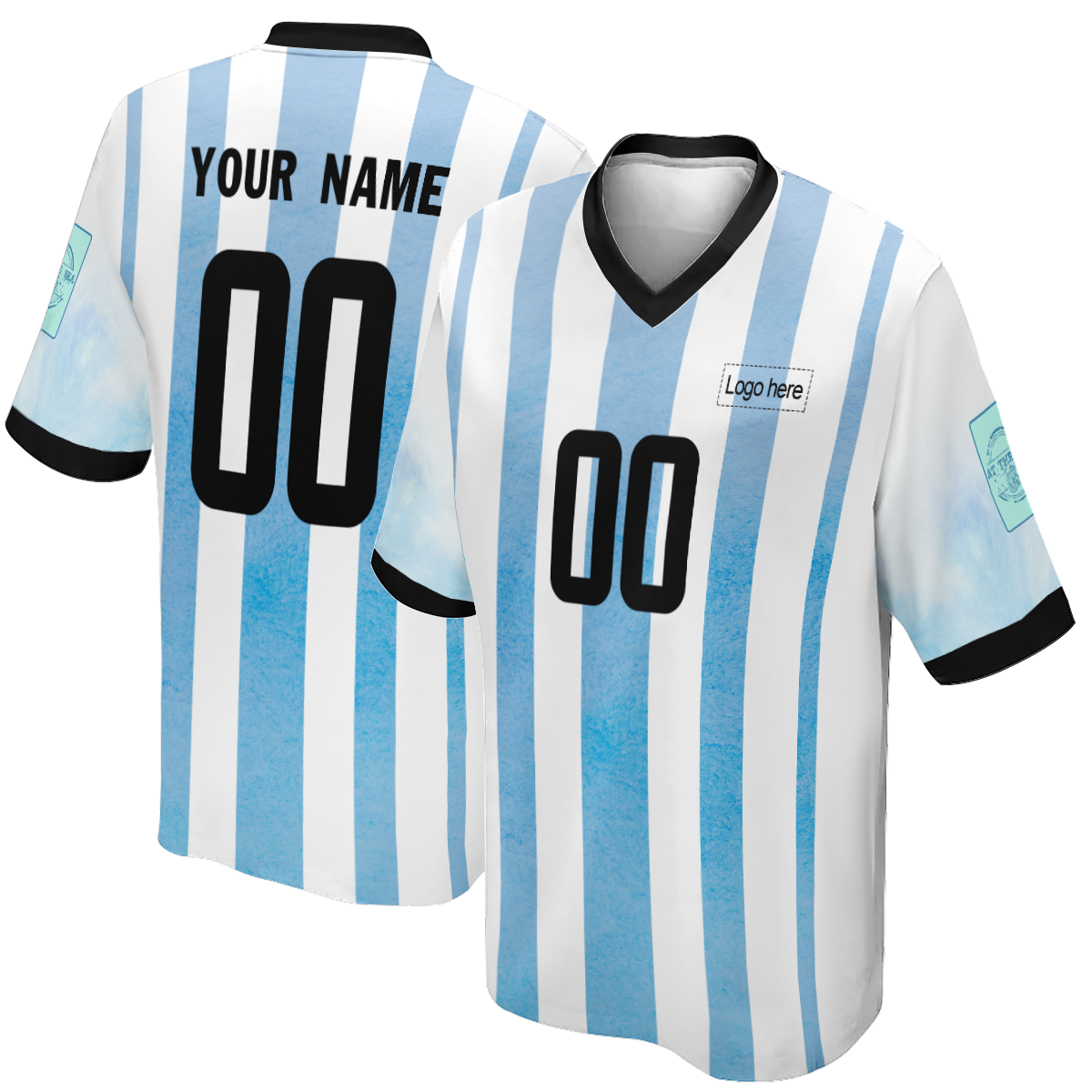 Men's Professional Argentina World Cup Custom Soccer Jersey With Name