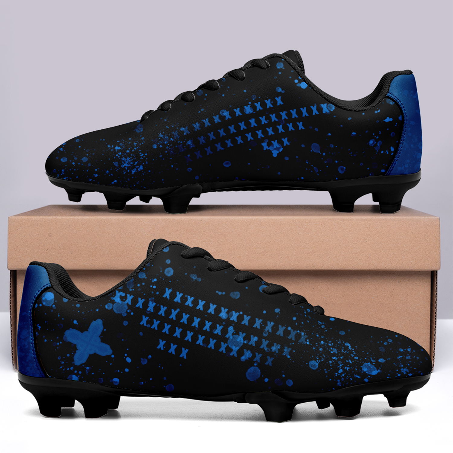 Custom Uruguay Team Firm Ground Soccer Cleats Print On Demand Football Shoes