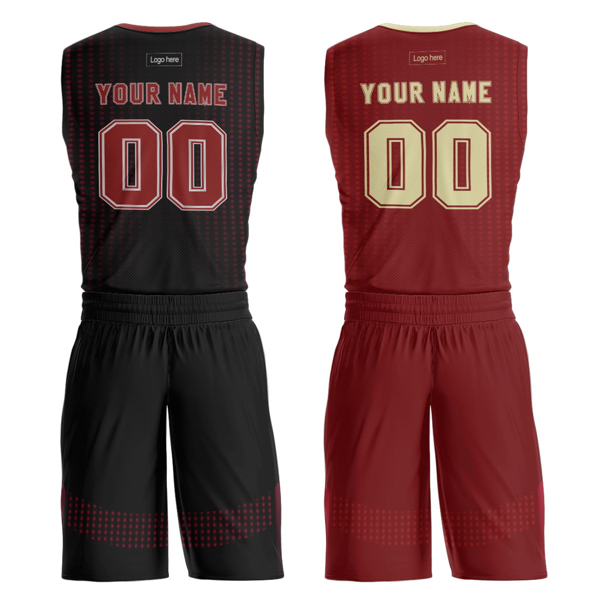 Multiple Design Reversible Basketball Jersey Team Set Your Own Print Men Kids Youth Suit Custom Logo Basketball Uniform
