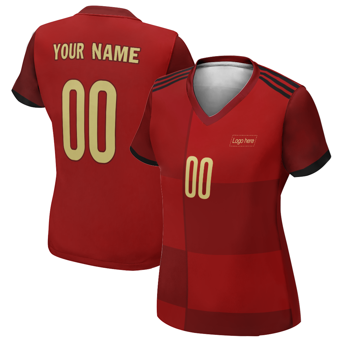 Women's Authentic Spain World Cup Custom Soccer Jersey With Logo