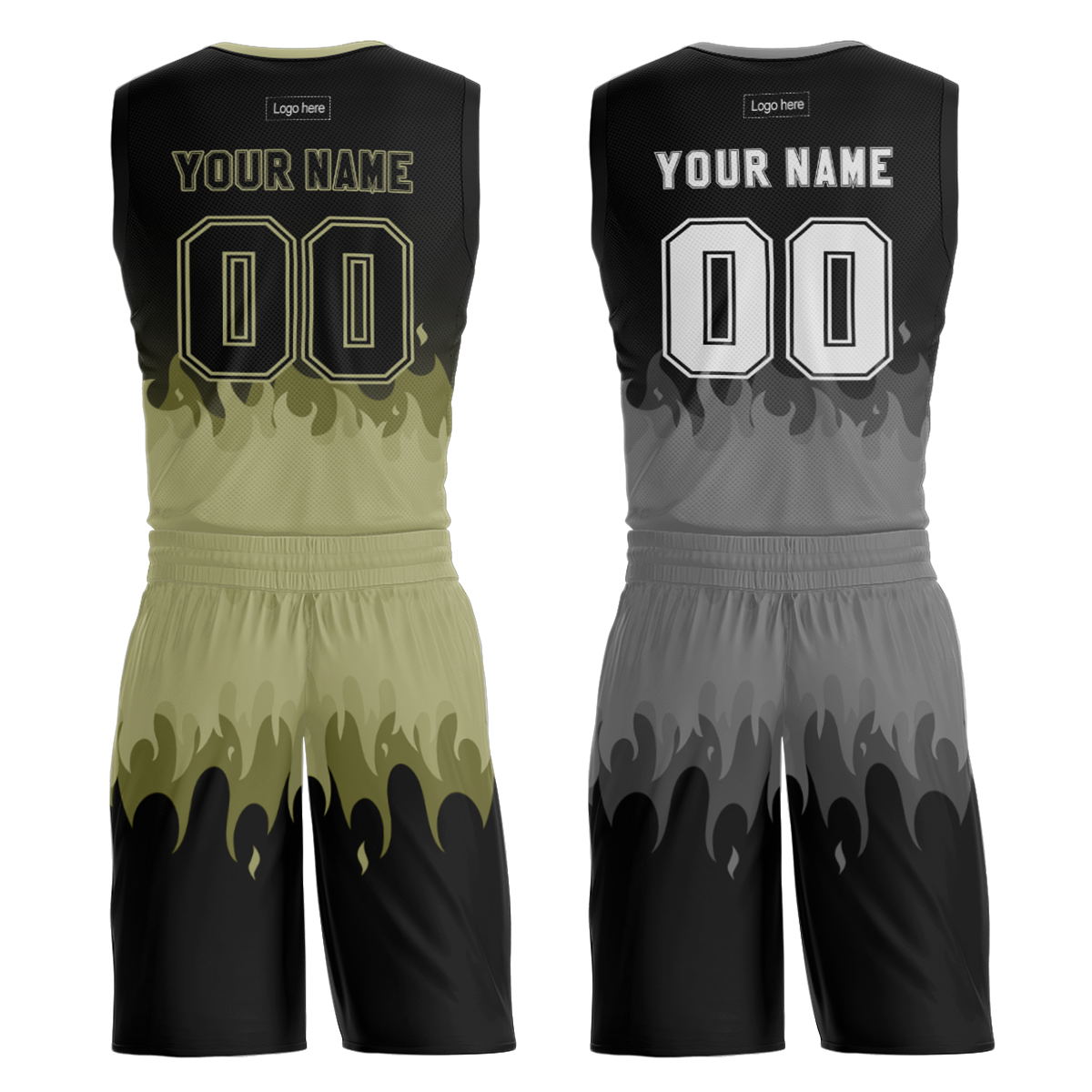 Custom Basketball Uniforms Design Your Own Logo Digital Sublimation Set Print on Demand Reversible Basketball Jerseys